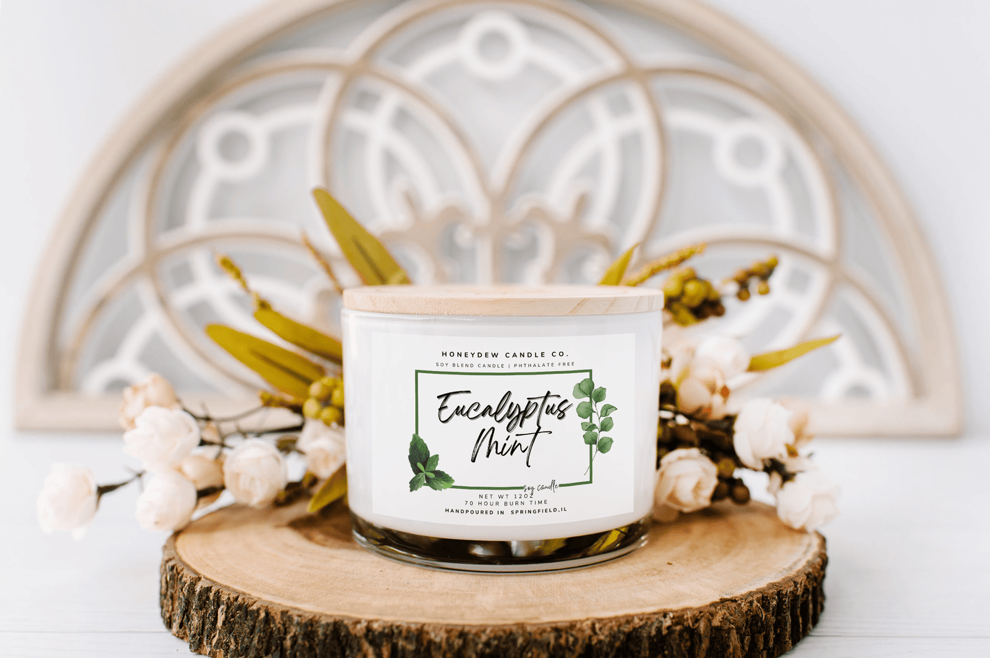 3 Wick Candle Eucalyptus Mint