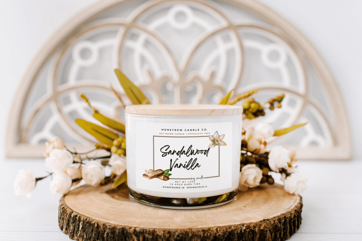 3 Wick Candle Sandalwood Vanilla