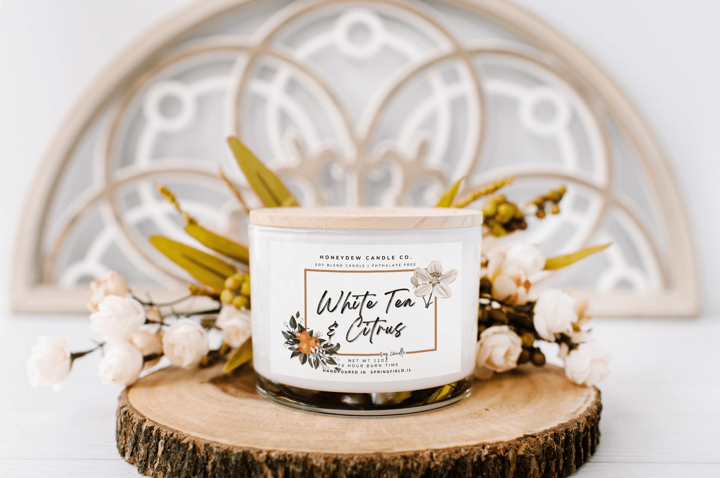 White Tea & Citrus 3 Wick Candle
