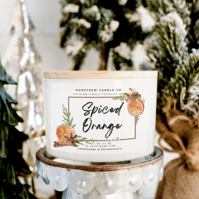 3 Wick Candle 12 oz Spiced Orange