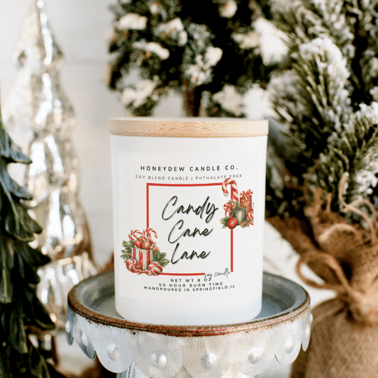 Candy Cane Lane 8 oz Jar Candle