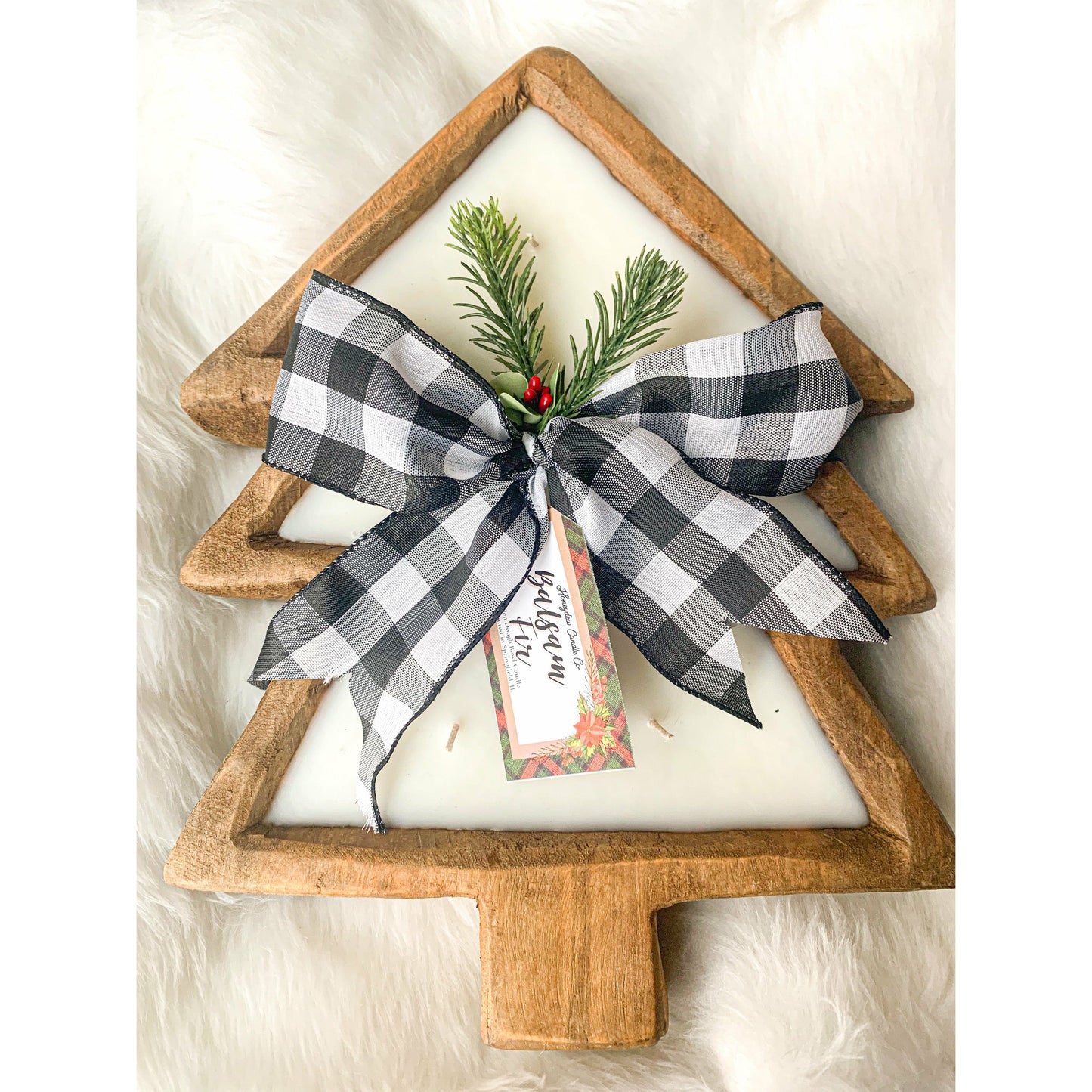 Holiday Tree Dough Bowl Candle