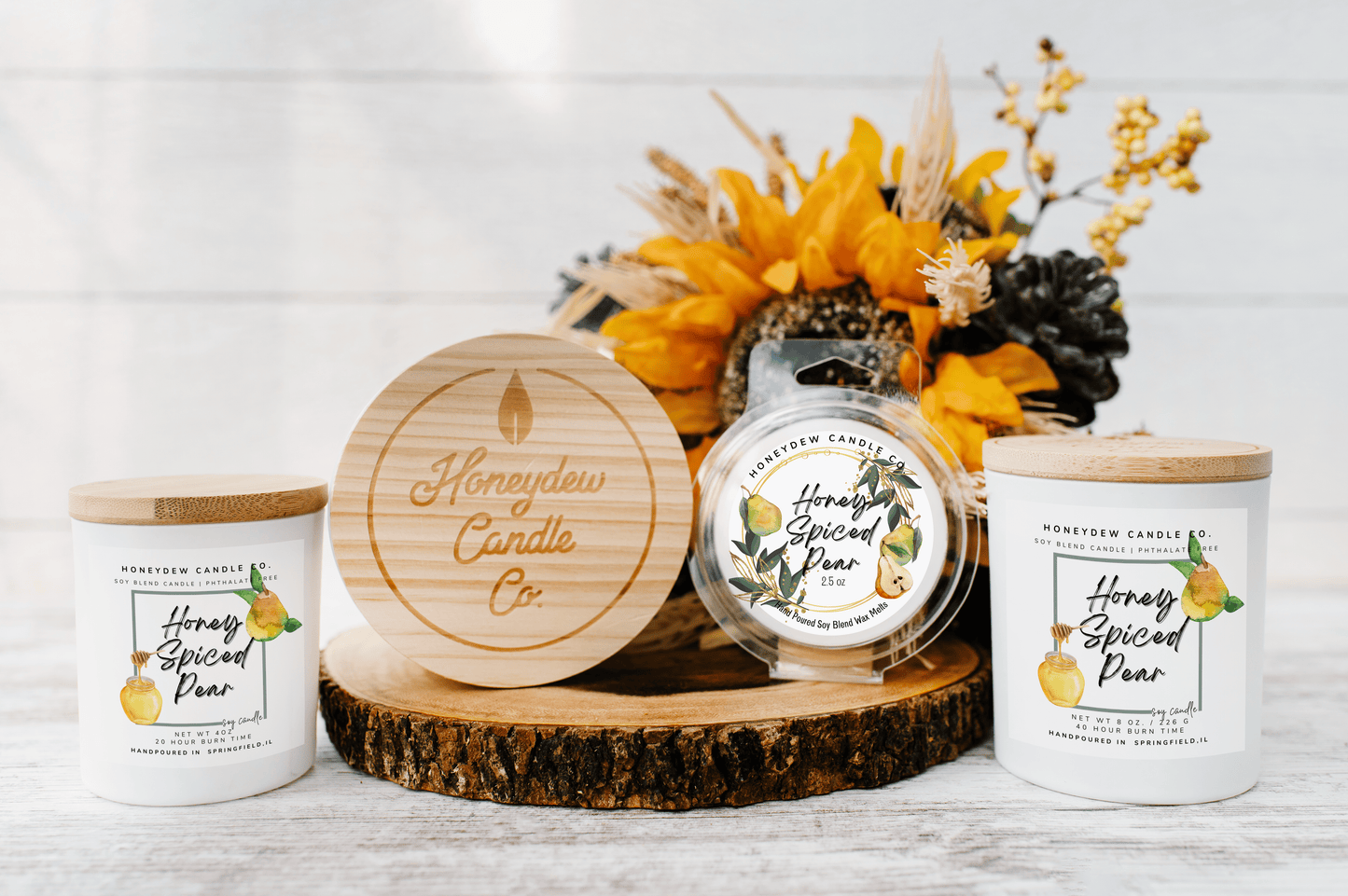 Honey Spiced Pear 8 oz Candle