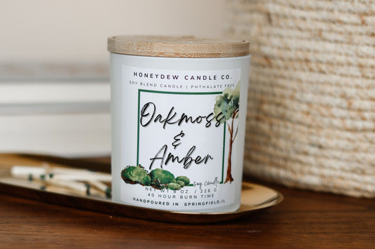Oakmoss & Amber Candle 8 oz