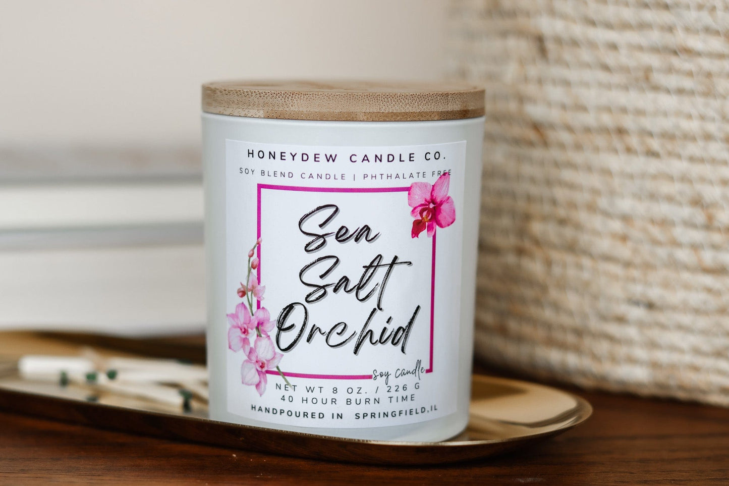 Sea Salt Orchid Candle 8 oz.