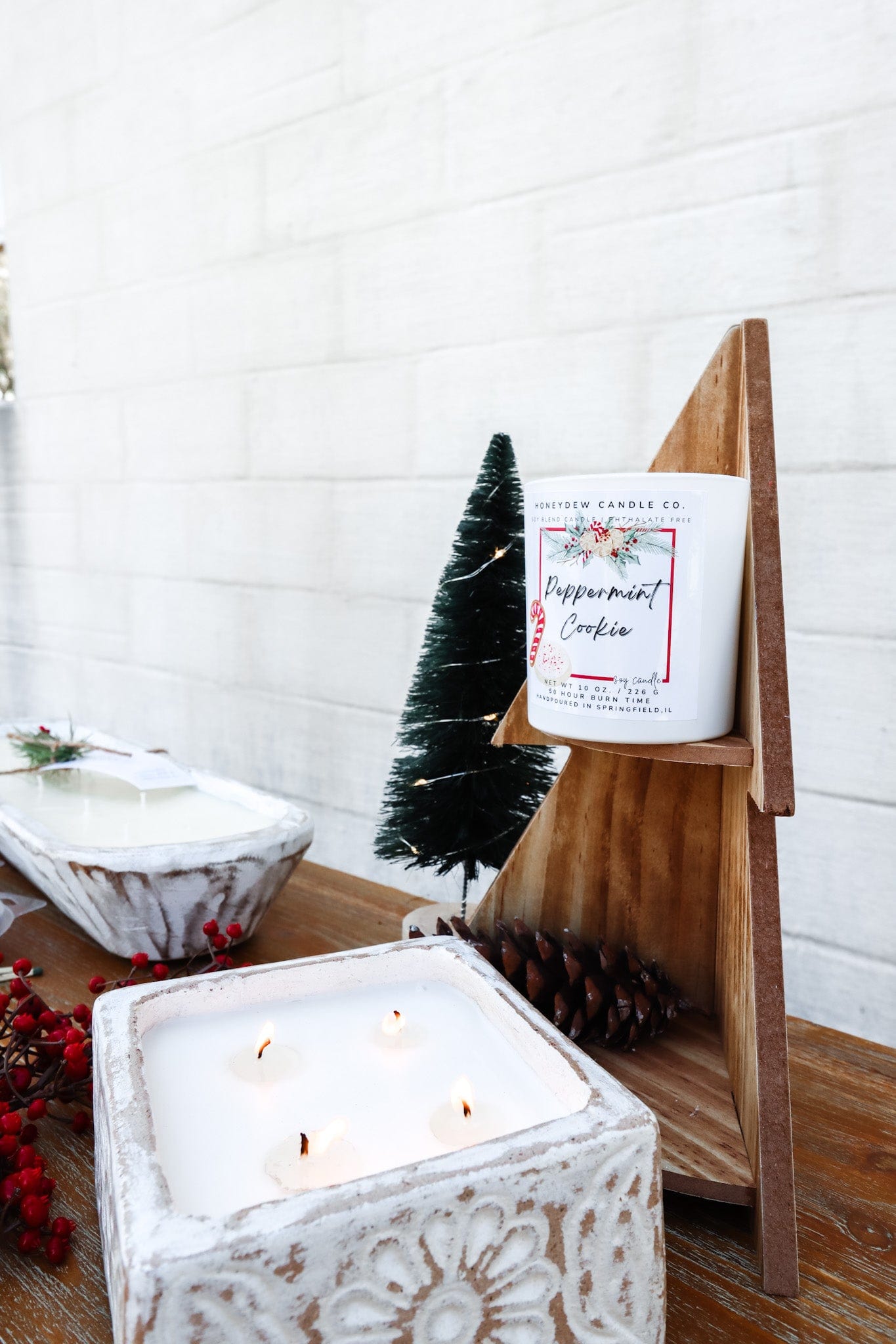 Square Clay Bowl Candle Holiday 2022