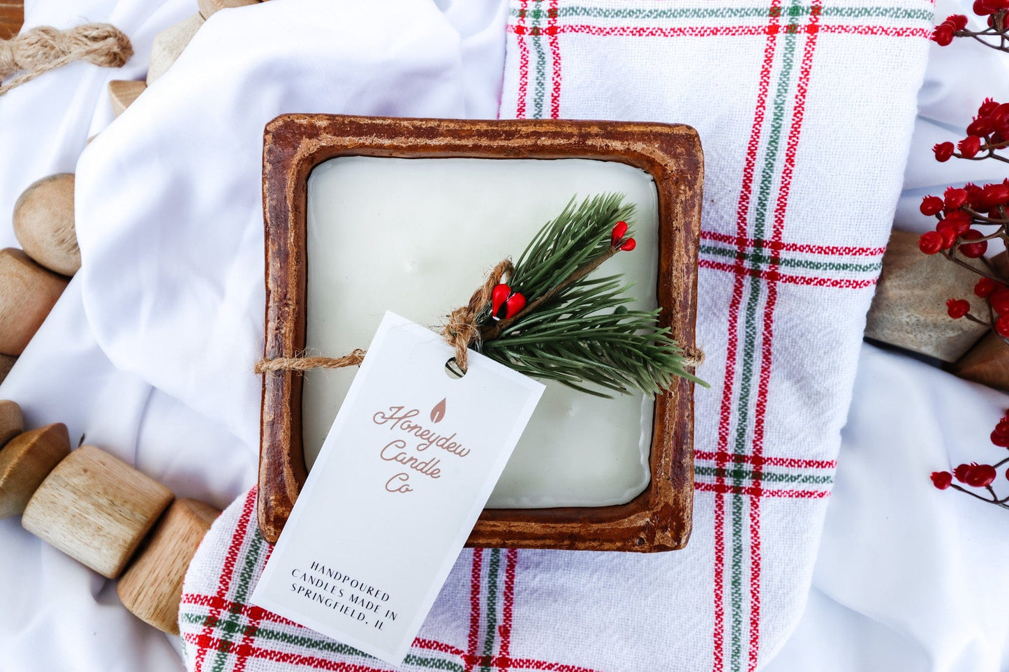 Square Clay Bowl Candle Holiday 2022