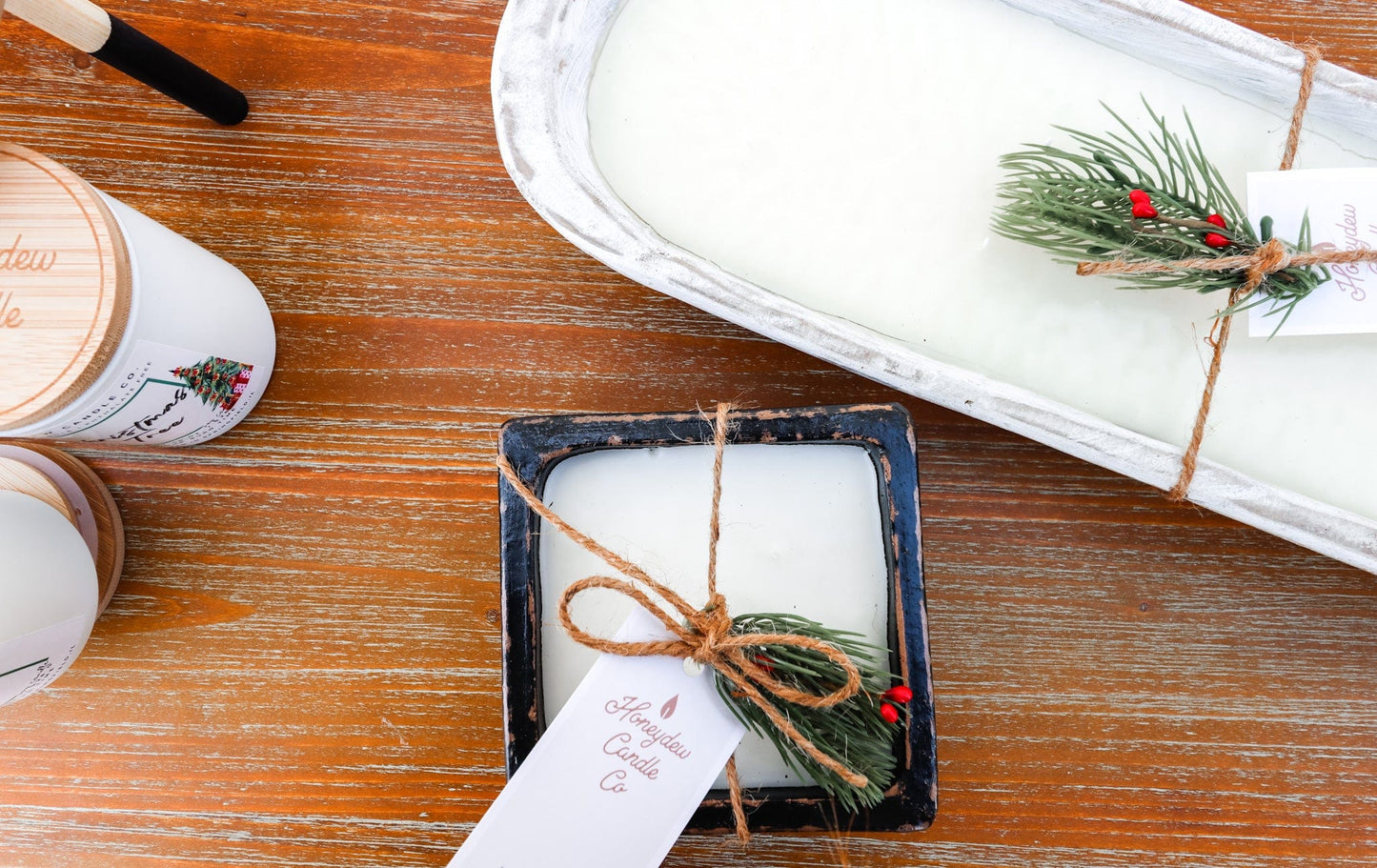 Square Clay Bowl Candle Holiday 2022