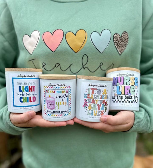 Teacher and Nurse appreciation candles
