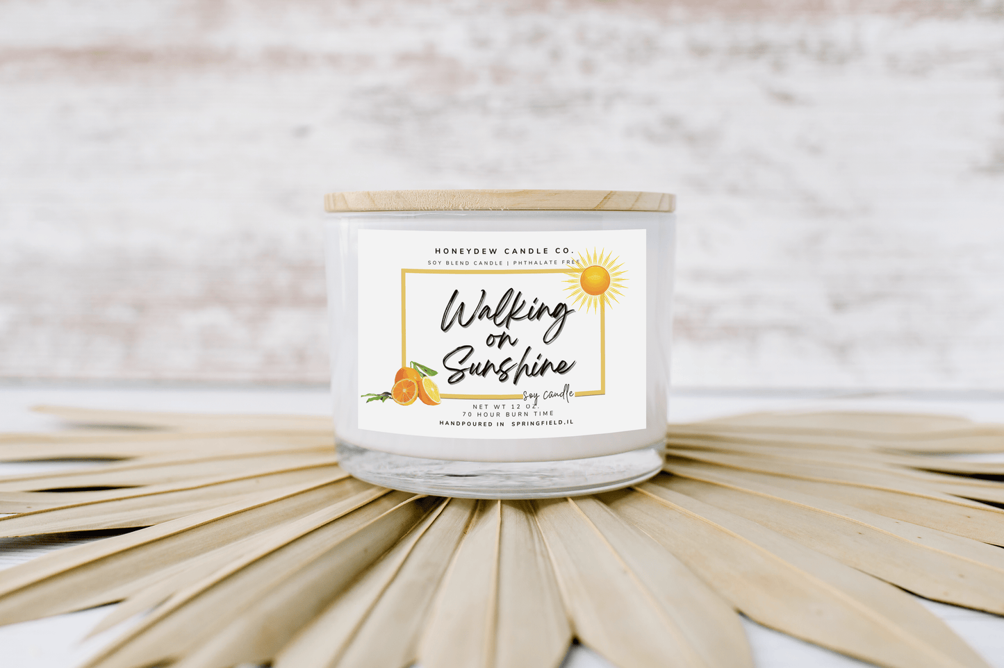 Walking on Sunshine 12 oz 3 Wick Candle