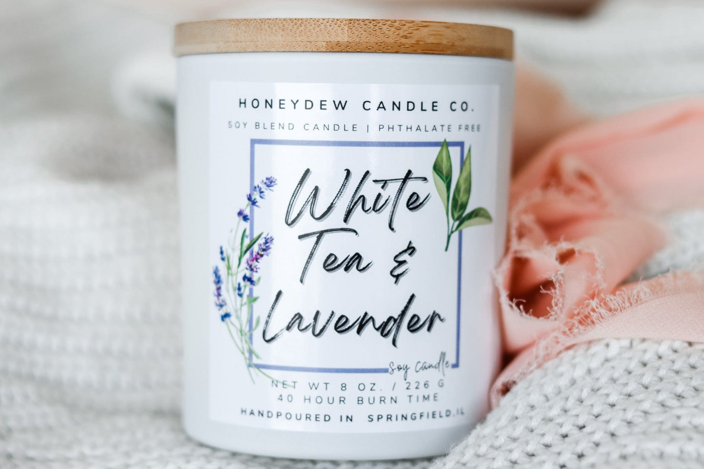 White Tea & Lavender Candle 8 oz