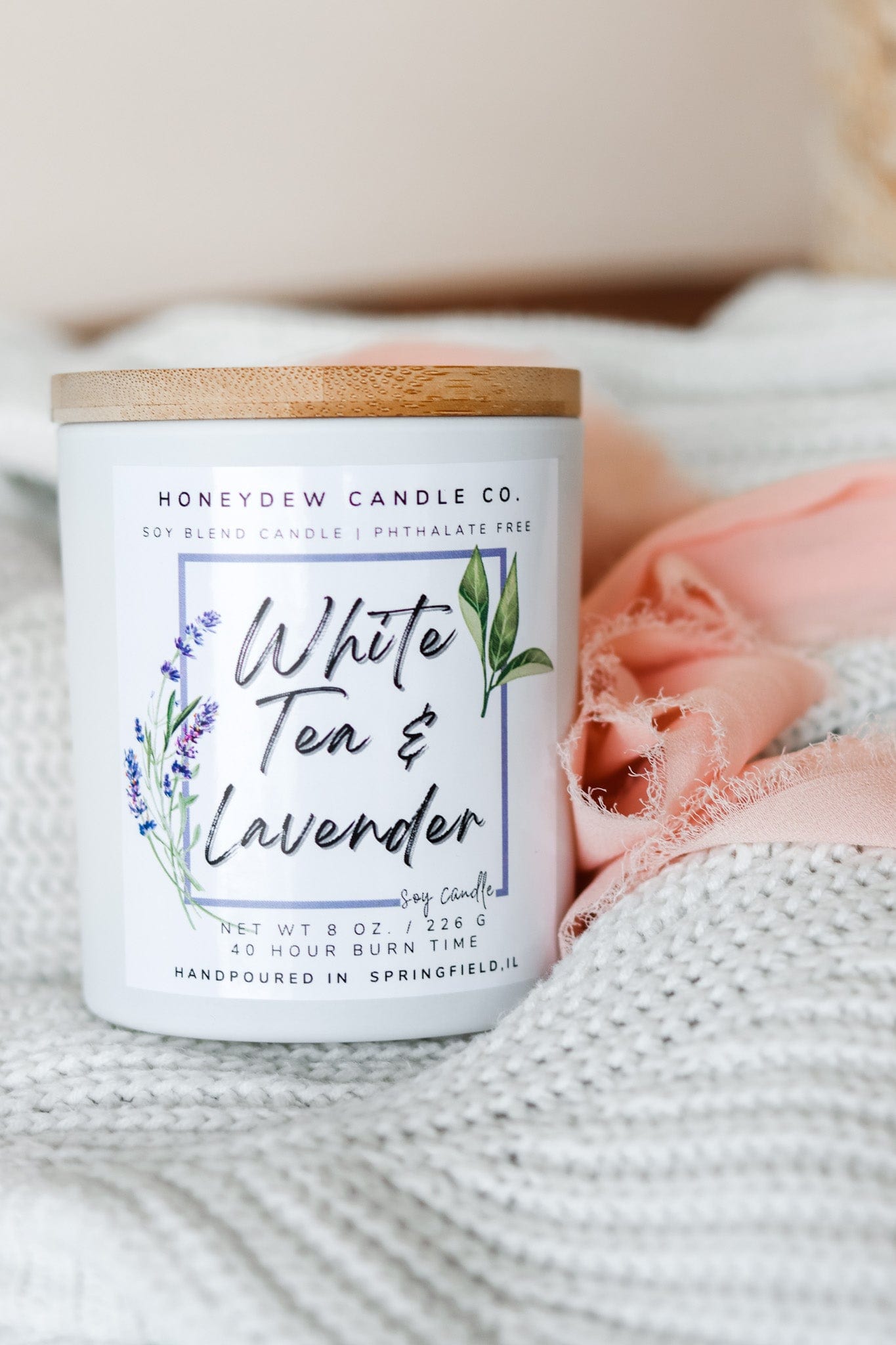 White Tea & Lavender Candle 8 oz