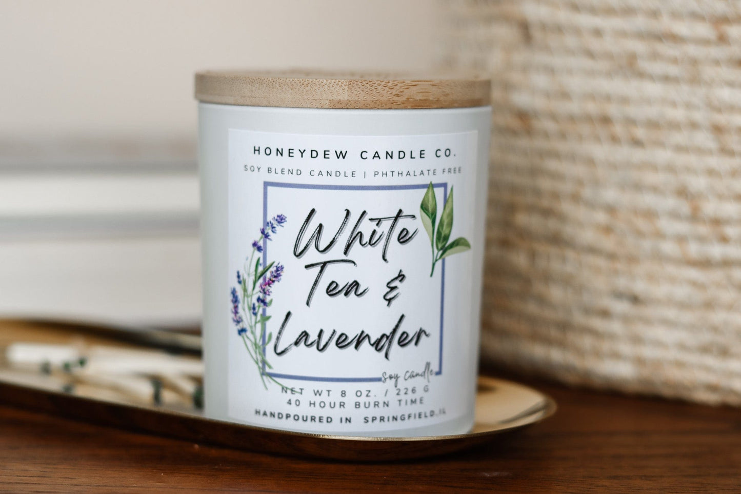 White Tea & Lavender Candle 8 oz