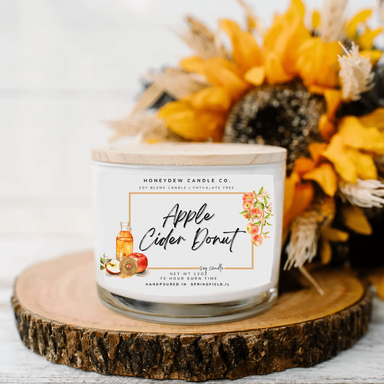 Apple Cider Donut 3 Wick Candle 12oz