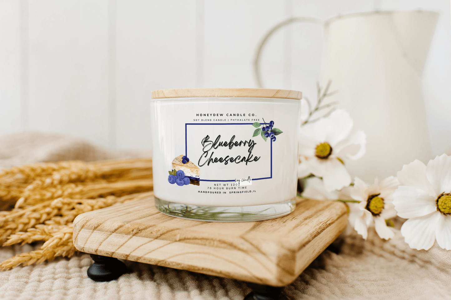 Blueberry Cheesecake 3 Wick Candle