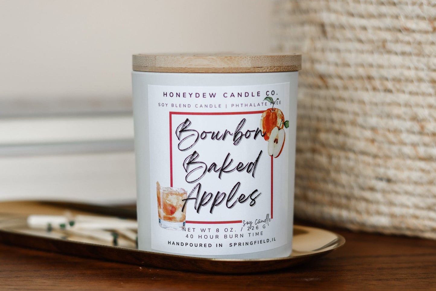Bourbon Baked Apples Candle 8 oz