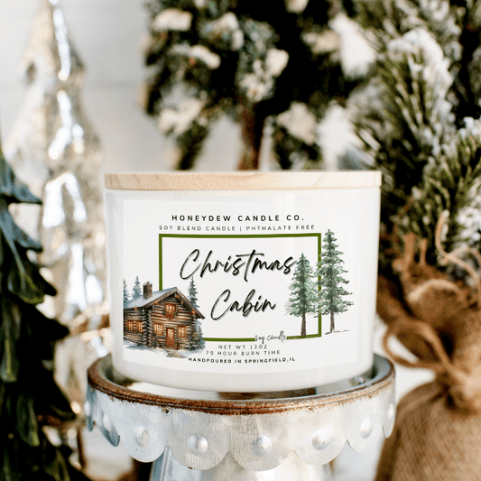 3 Wick Candle 12 oz Christmas Cabin