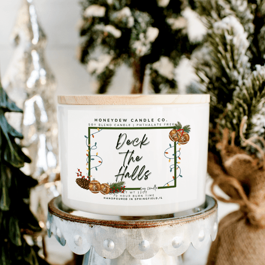 3 Wick Candle 12 oz Deck the Halls