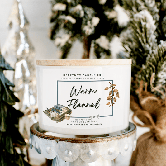 3 Wick Candle 12 oz Warm Flannel