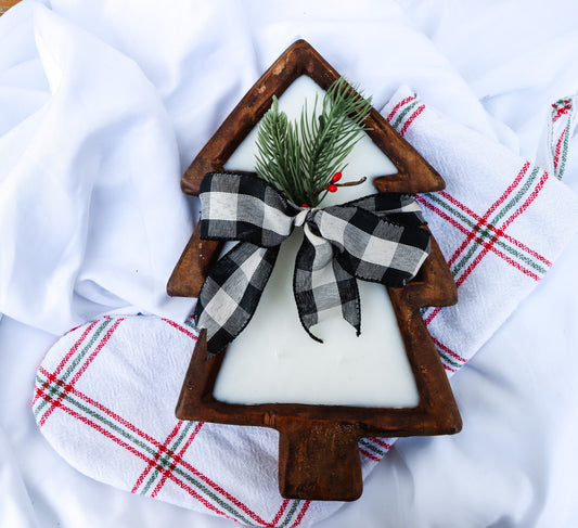 Mini Christmas Tree Bowl Candle