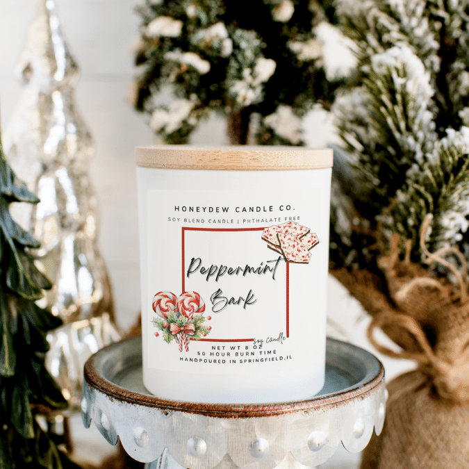 Peppermint Bark 8oz Candle