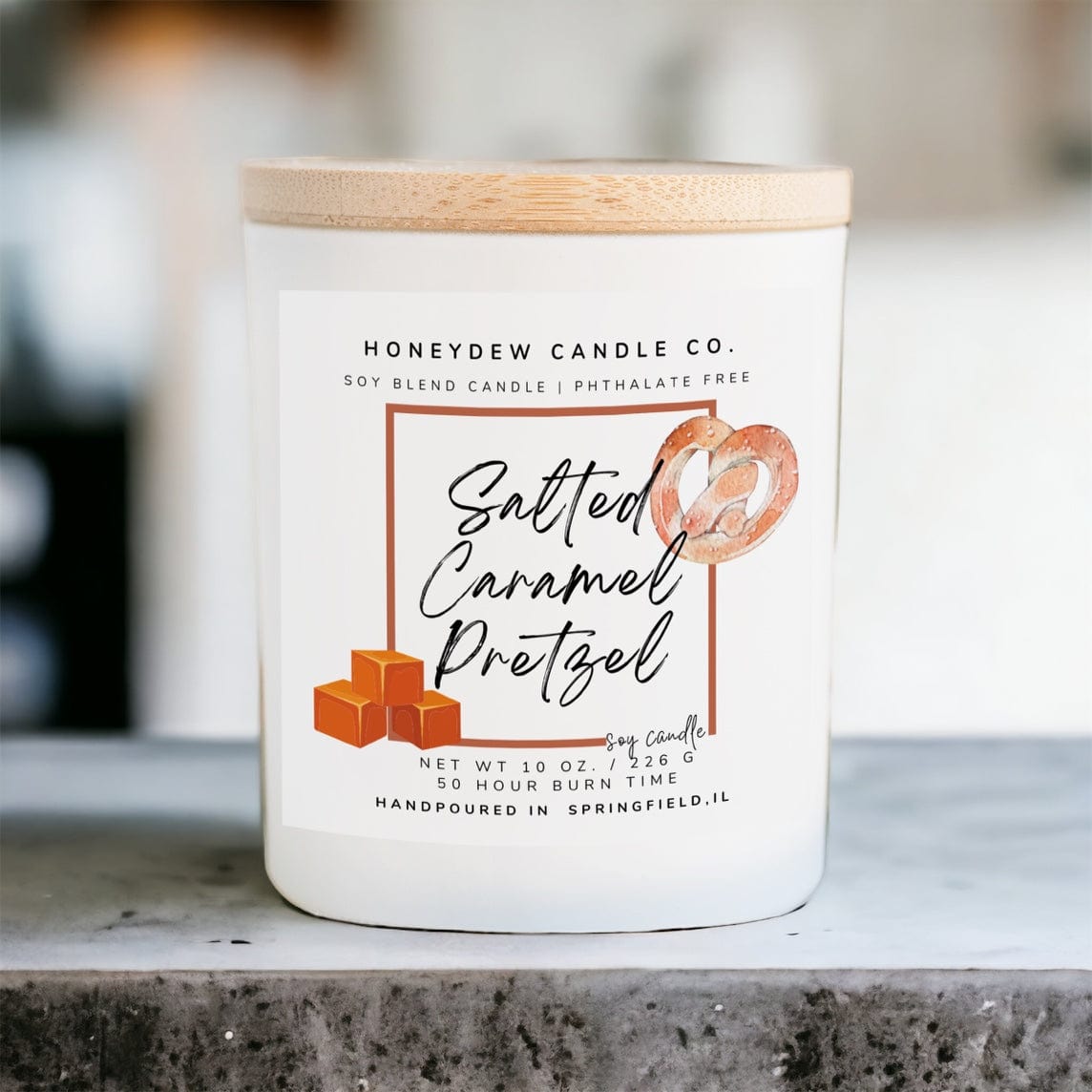 Salted Caramel Pretzel 8 oz Candle