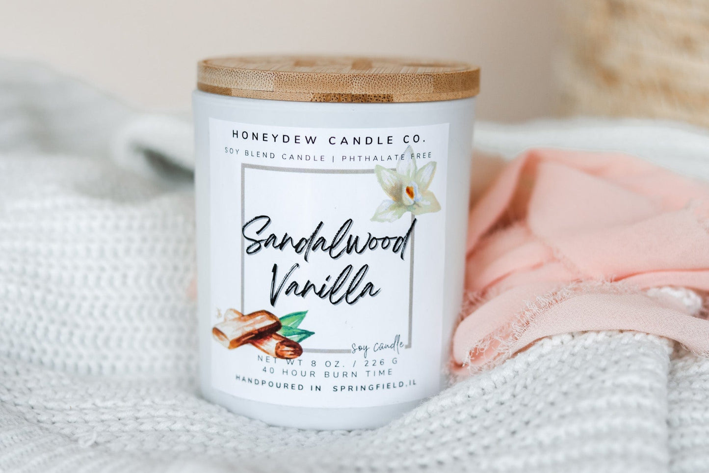 Sandalwood Vanilla Candle 8 oz