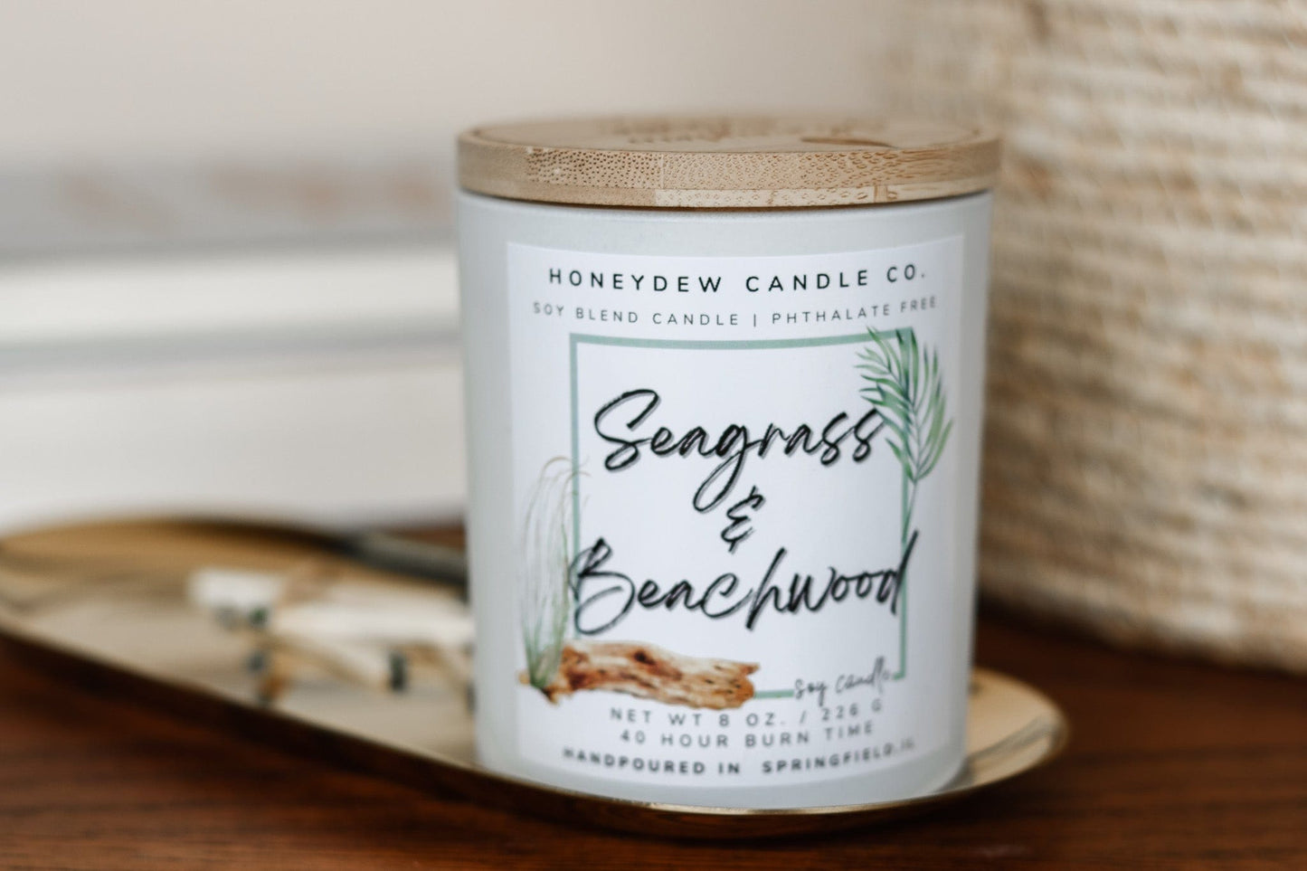 Seagrass & Beachwood Candle 8 oz