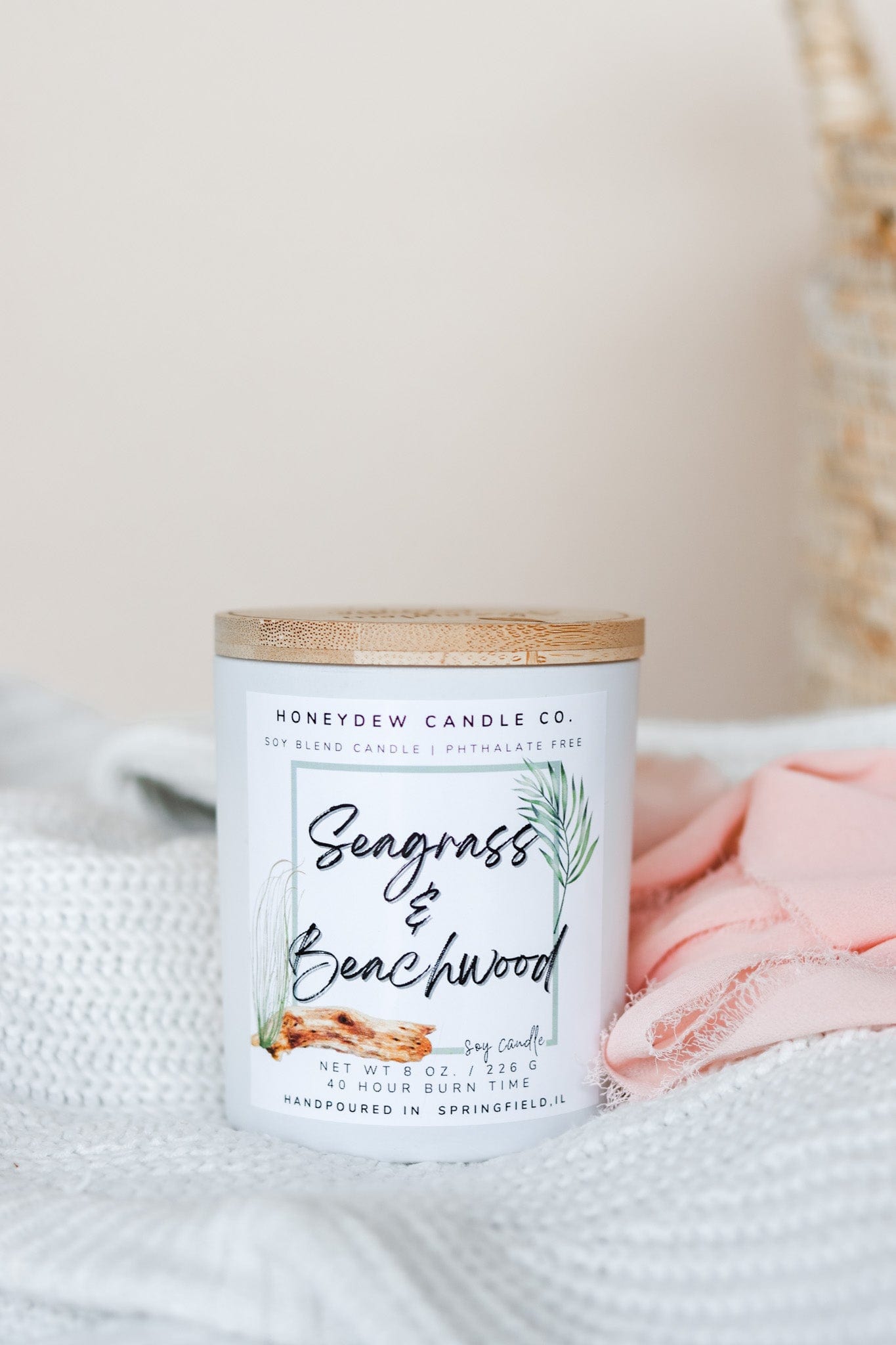 Seagrass & Beachwood Candle 8 oz