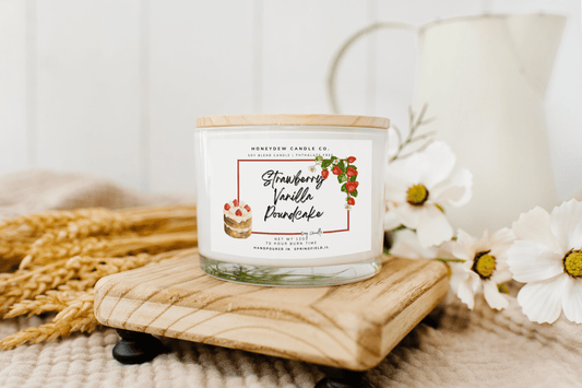 Strawberry Vanilla Poundcake 3 Wick Candle