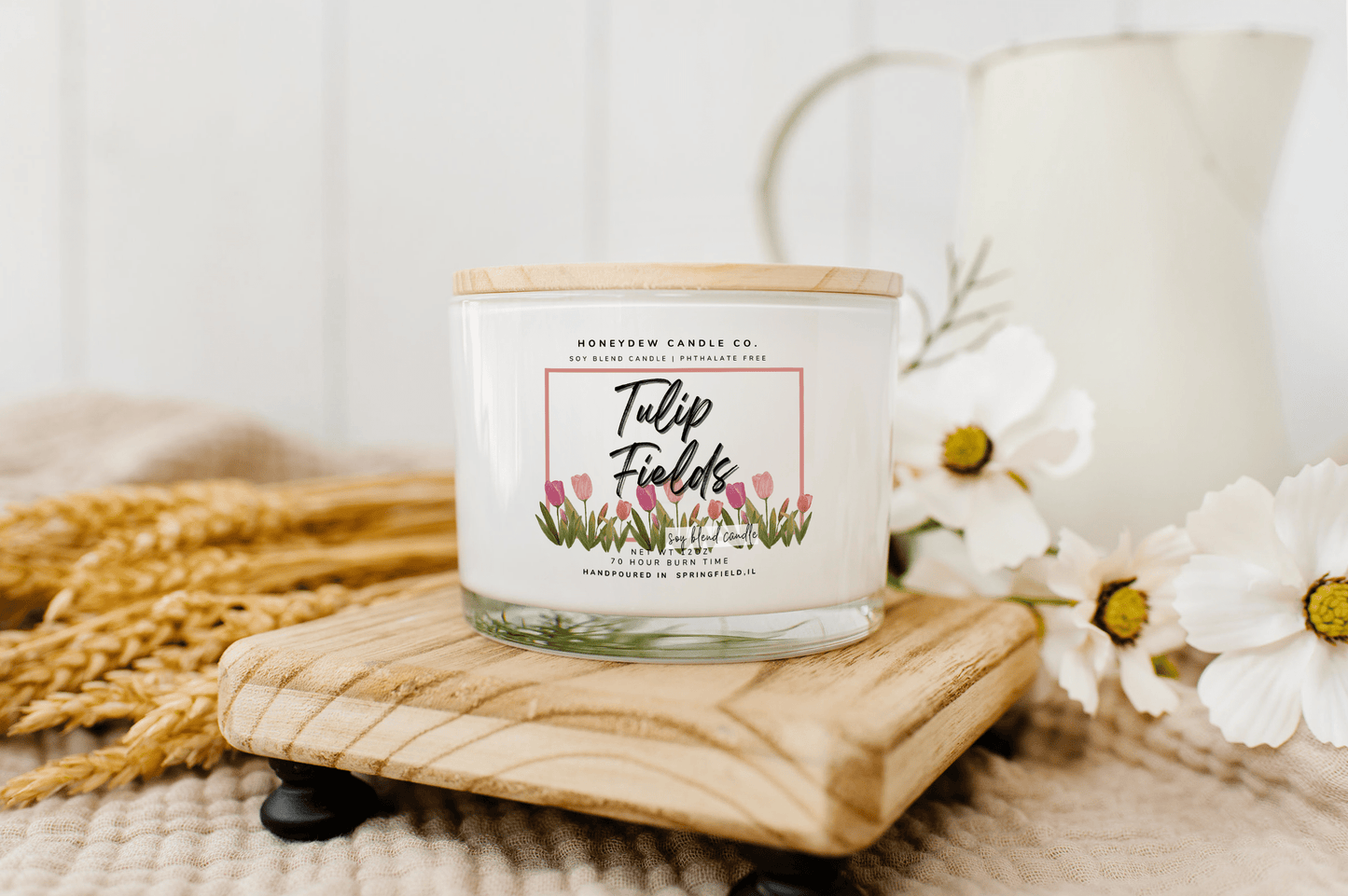 Tulip Fields 3 Wick Candle