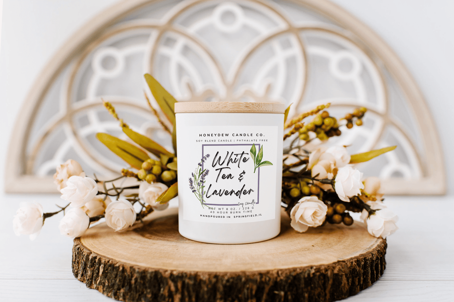 White Tea & Lavender Candle 8 oz